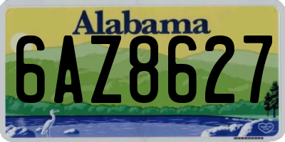 AL license plate 6AZ8627