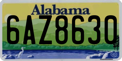 AL license plate 6AZ8630
