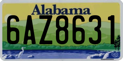 AL license plate 6AZ8631