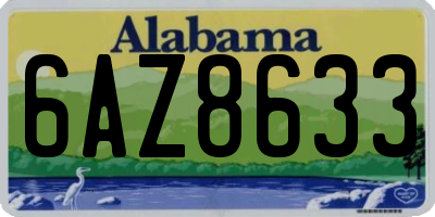 AL license plate 6AZ8633