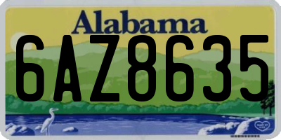 AL license plate 6AZ8635