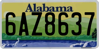 AL license plate 6AZ8637