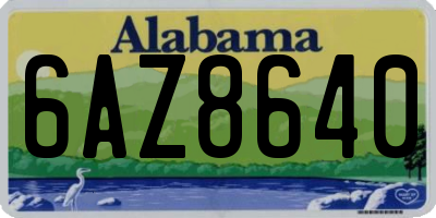 AL license plate 6AZ8640