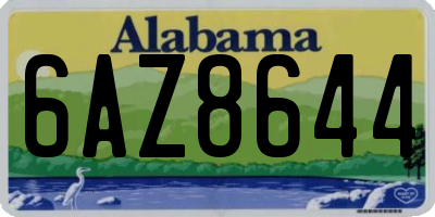 AL license plate 6AZ8644