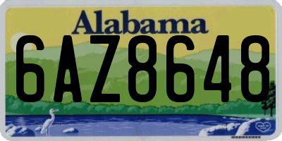 AL license plate 6AZ8648