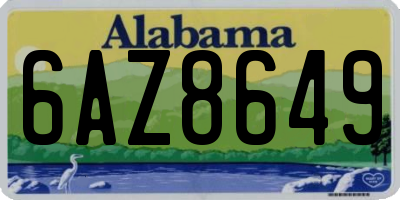 AL license plate 6AZ8649