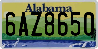 AL license plate 6AZ8650