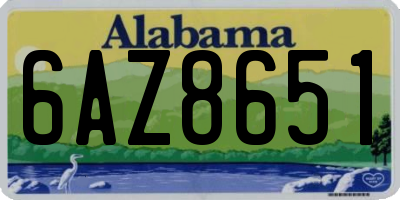 AL license plate 6AZ8651