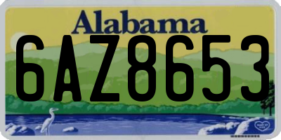 AL license plate 6AZ8653