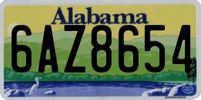 AL license plate 6AZ8654