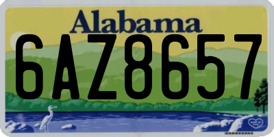 AL license plate 6AZ8657