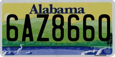 AL license plate 6AZ8660