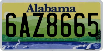 AL license plate 6AZ8665