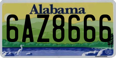 AL license plate 6AZ8666