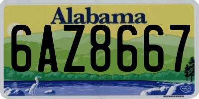 AL license plate 6AZ8667