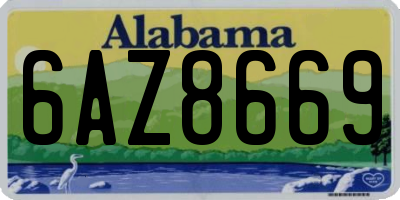 AL license plate 6AZ8669