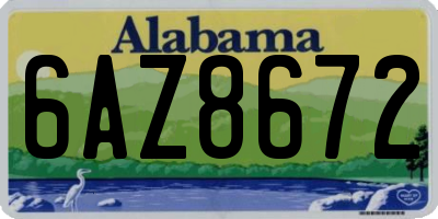 AL license plate 6AZ8672
