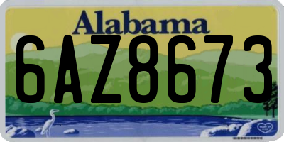 AL license plate 6AZ8673