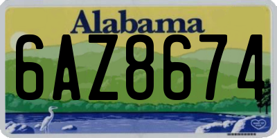 AL license plate 6AZ8674