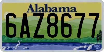 AL license plate 6AZ8677