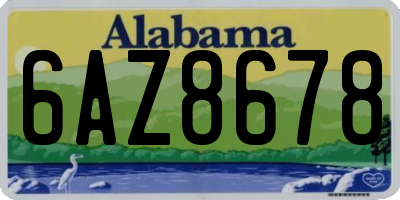AL license plate 6AZ8678