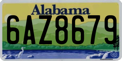 AL license plate 6AZ8679