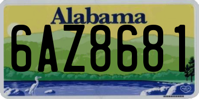 AL license plate 6AZ8681
