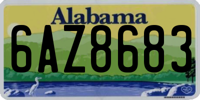 AL license plate 6AZ8683