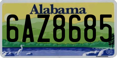 AL license plate 6AZ8685