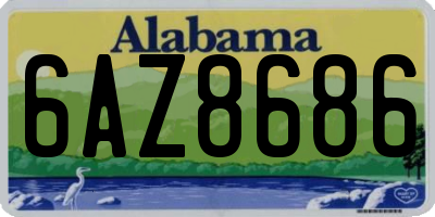 AL license plate 6AZ8686