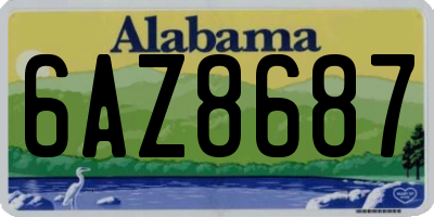 AL license plate 6AZ8687