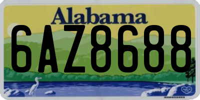 AL license plate 6AZ8688