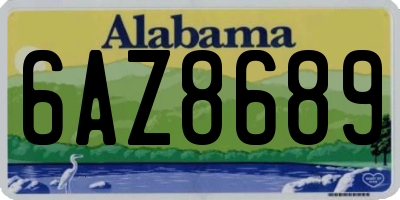 AL license plate 6AZ8689