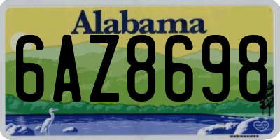 AL license plate 6AZ8698
