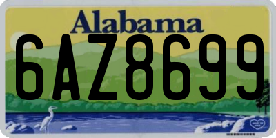 AL license plate 6AZ8699