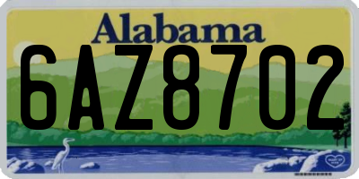 AL license plate 6AZ8702