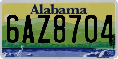 AL license plate 6AZ8704