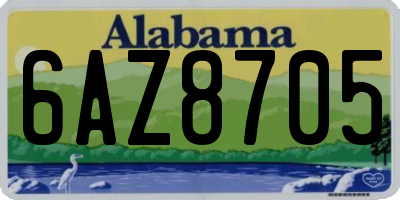 AL license plate 6AZ8705