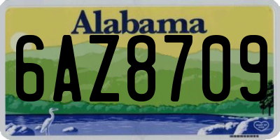 AL license plate 6AZ8709