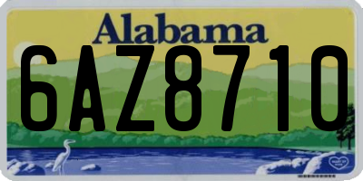 AL license plate 6AZ8710