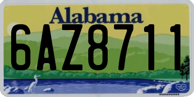 AL license plate 6AZ8711