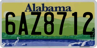 AL license plate 6AZ8712