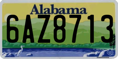 AL license plate 6AZ8713