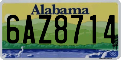 AL license plate 6AZ8714