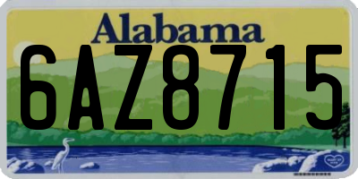 AL license plate 6AZ8715