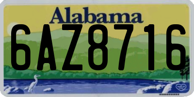 AL license plate 6AZ8716