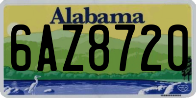 AL license plate 6AZ8720