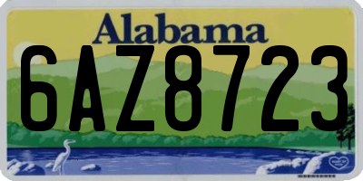 AL license plate 6AZ8723