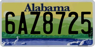 AL license plate 6AZ8725