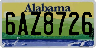 AL license plate 6AZ8726